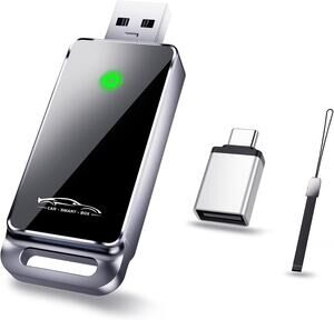 Vnilrgle Wireless CarPlay Adapter 2024 Upgrade, Plug And Play, No Latency